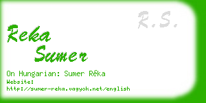 reka sumer business card